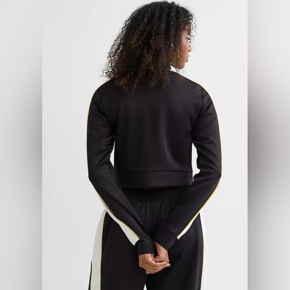 H&M Divided Cropped Track Jacket in Black Size M - Picture 10 of 10